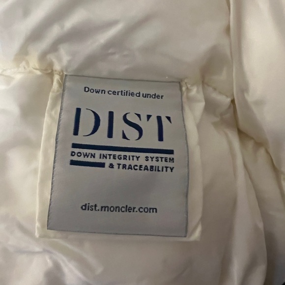 Authentic MONCLER White Puffer Jacket with Metallic Hood Details - Picture 7 of 15